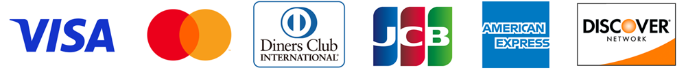 VISA MasterCard DinersClub JCB AmericanExpress DISCOVER