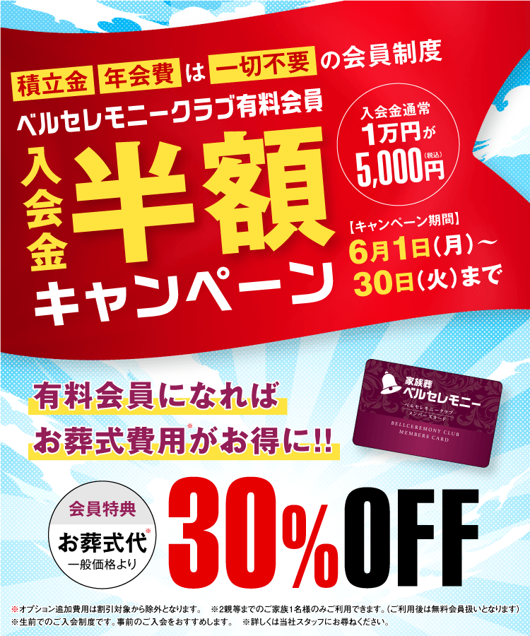 入会金半額キャンペーン