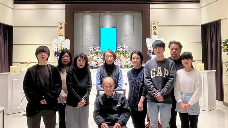 葬儀事例を頂いた、お客様の写真です。